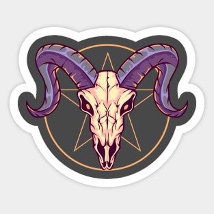 Baphomet Skull Sticker